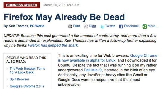 Firefox May Aleady Be Dead