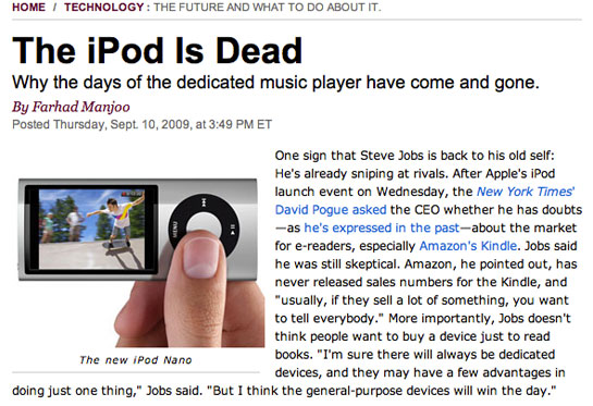 The iPod is Dead