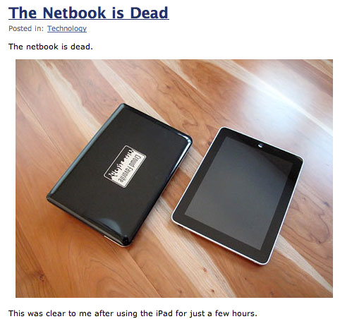 The Netbook is Dead