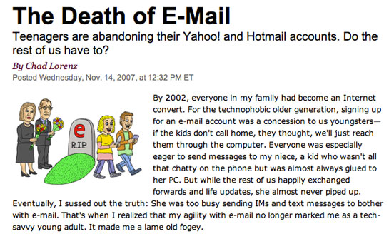 The Death of E-Mail
