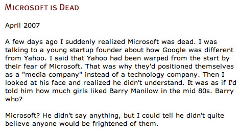 Microsoft is  Dead